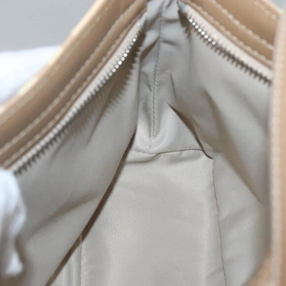 BURBERRY Nova Check Hand Bag PVC Beige Silver - Picture 14 of 16